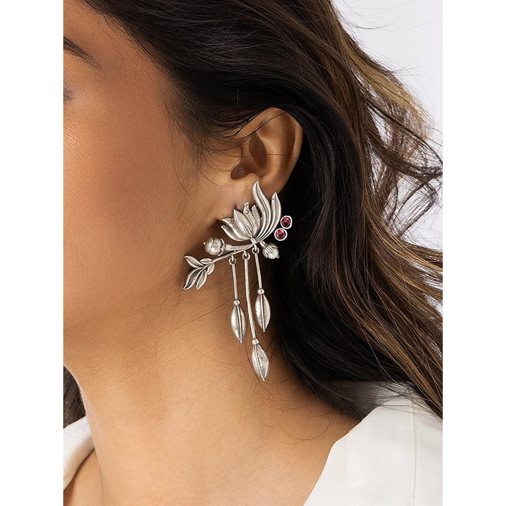 Joules By Radhika Eternal Silver Blossom Earrings