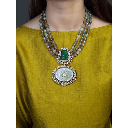 Joules By Radhika Emerald Muse Pendant Necklace