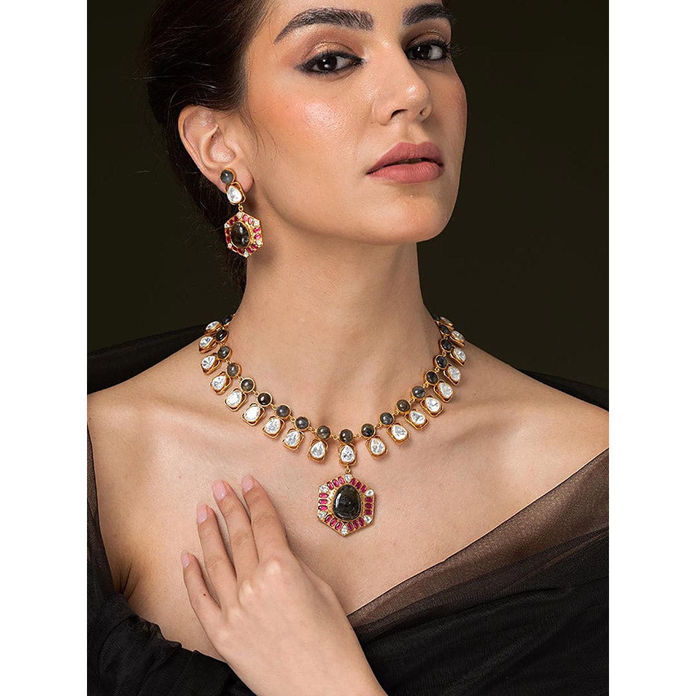 Joules By Radhika Elegant Heritage Long Necklace Set