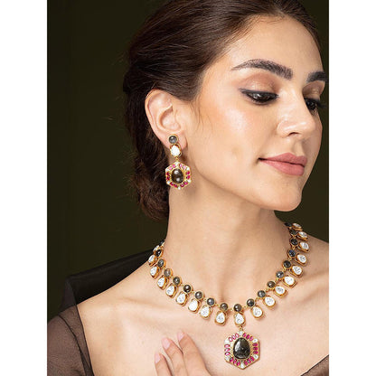 Joules By Radhika Elegant Heritage Long Necklace Set