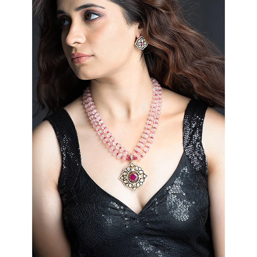 Joules By Radhika Blushing Bloom Necklace Set