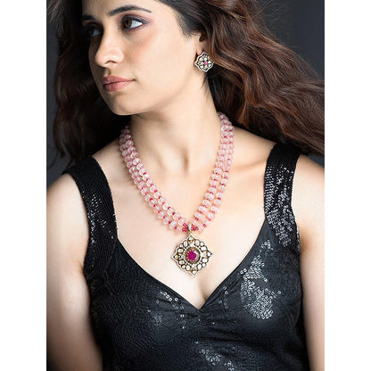 Joules By Radhika Blushing Bloom Necklace Set