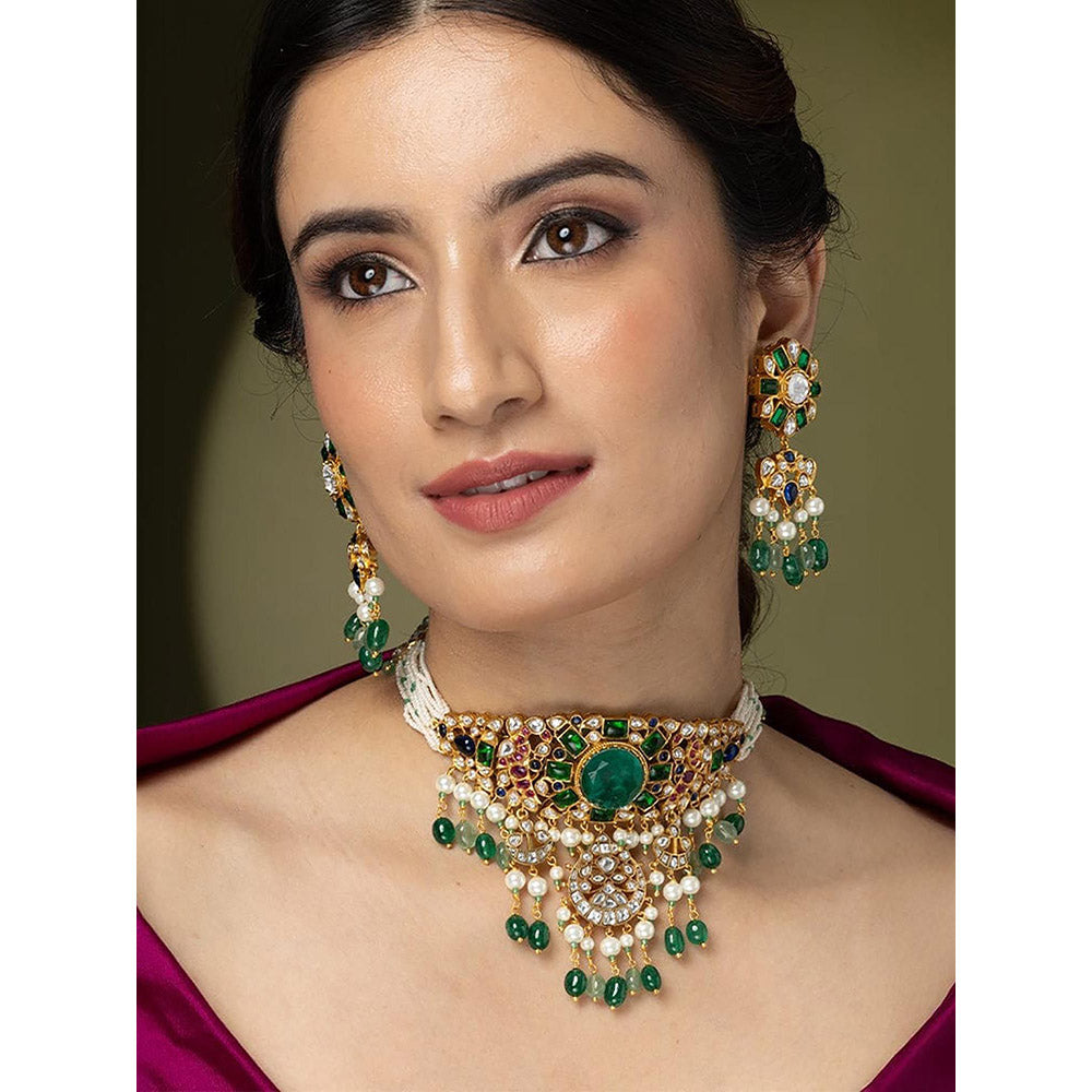 Joules By Radhika Rajkumari Grandeur Choker Necklace Set