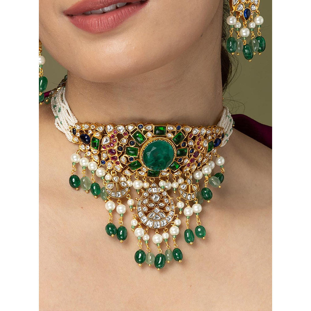 Joules By Radhika Rajkumari Grandeur Choker Necklace Set