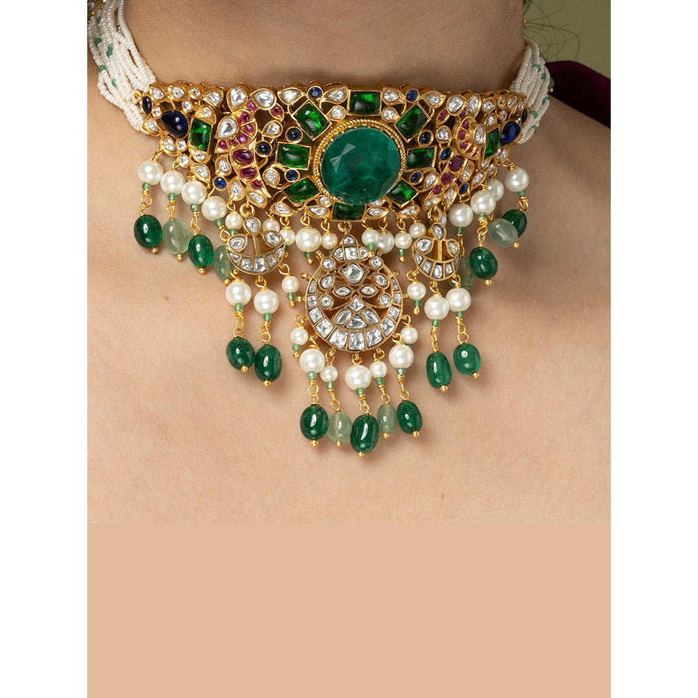 Joules By Radhika Rajkumari Grandeur Choker Necklace Set