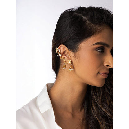 Joules By Radhika Classic Ear wrap Jhumka Earrings