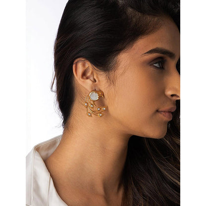 Joules By Radhika Round Cluster Drop Earrings