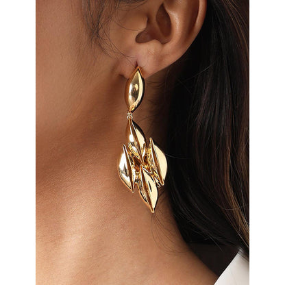 Joules By Radhika Gilded Leaf Cascade Earrings
