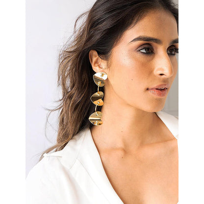 Joules By Radhika Gold Heart Triplet Earrings