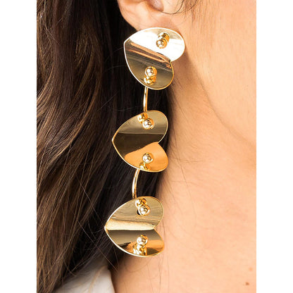 Joules By Radhika Gold Heart Triplet Earrings