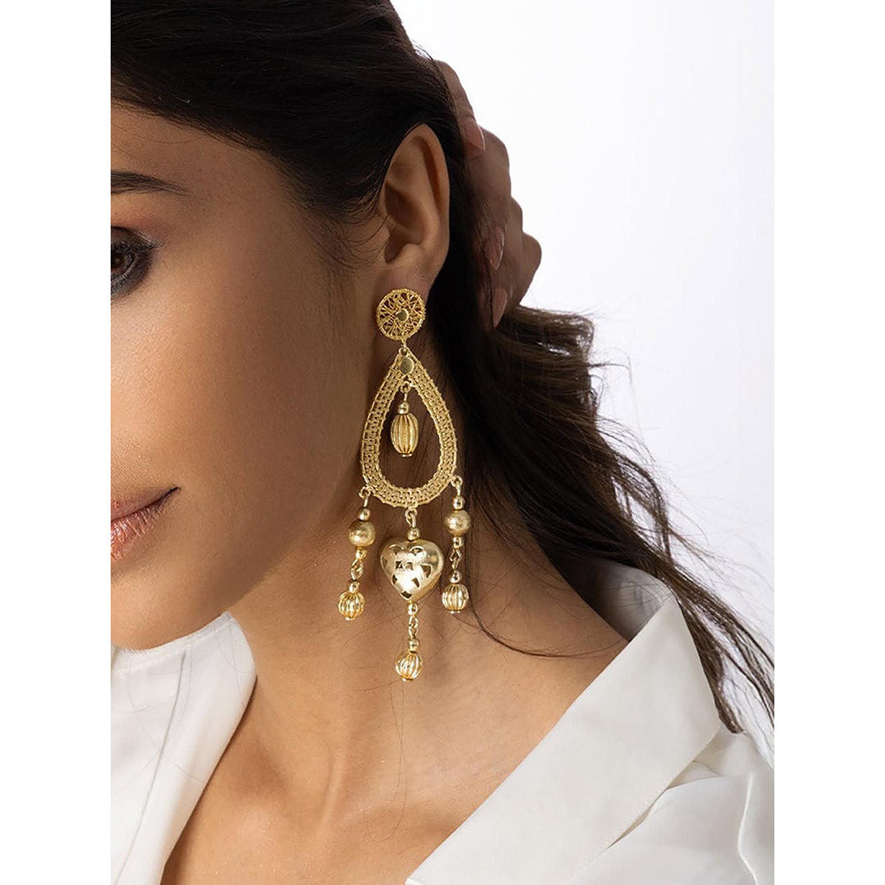 Joules By Radhika Floral Raw Gemstone Earrings