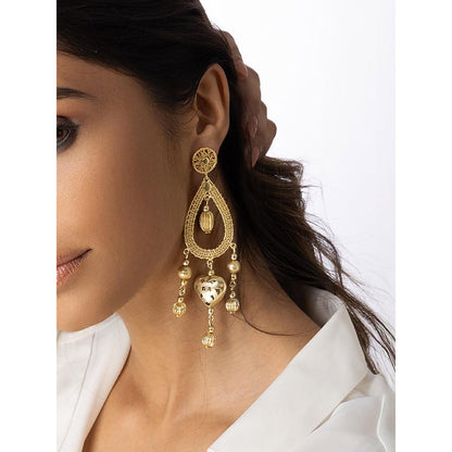 Joules By Radhika Floral Raw Gemstone Earrings