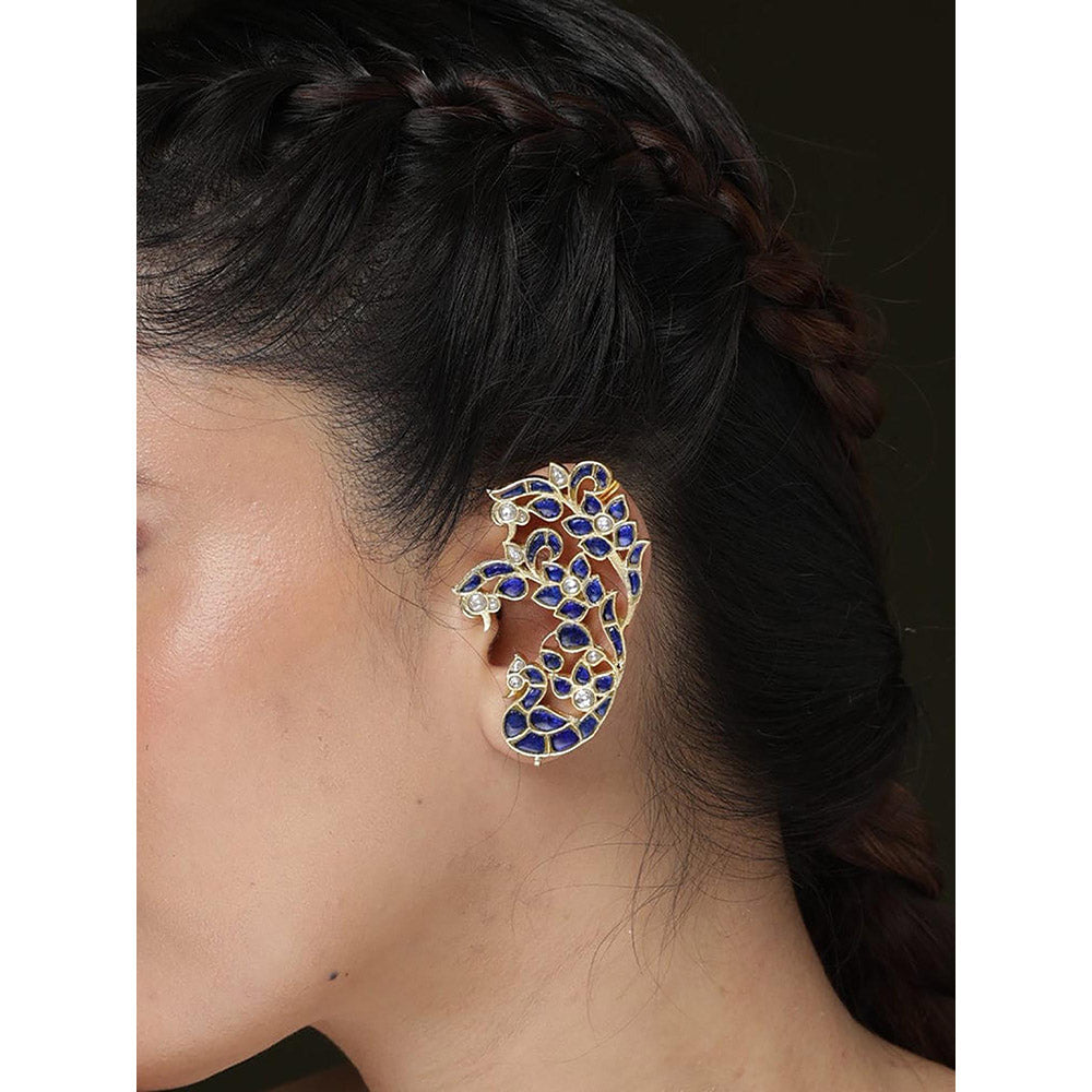 Joules By Radhika Indigo Bloom Ear Cuff