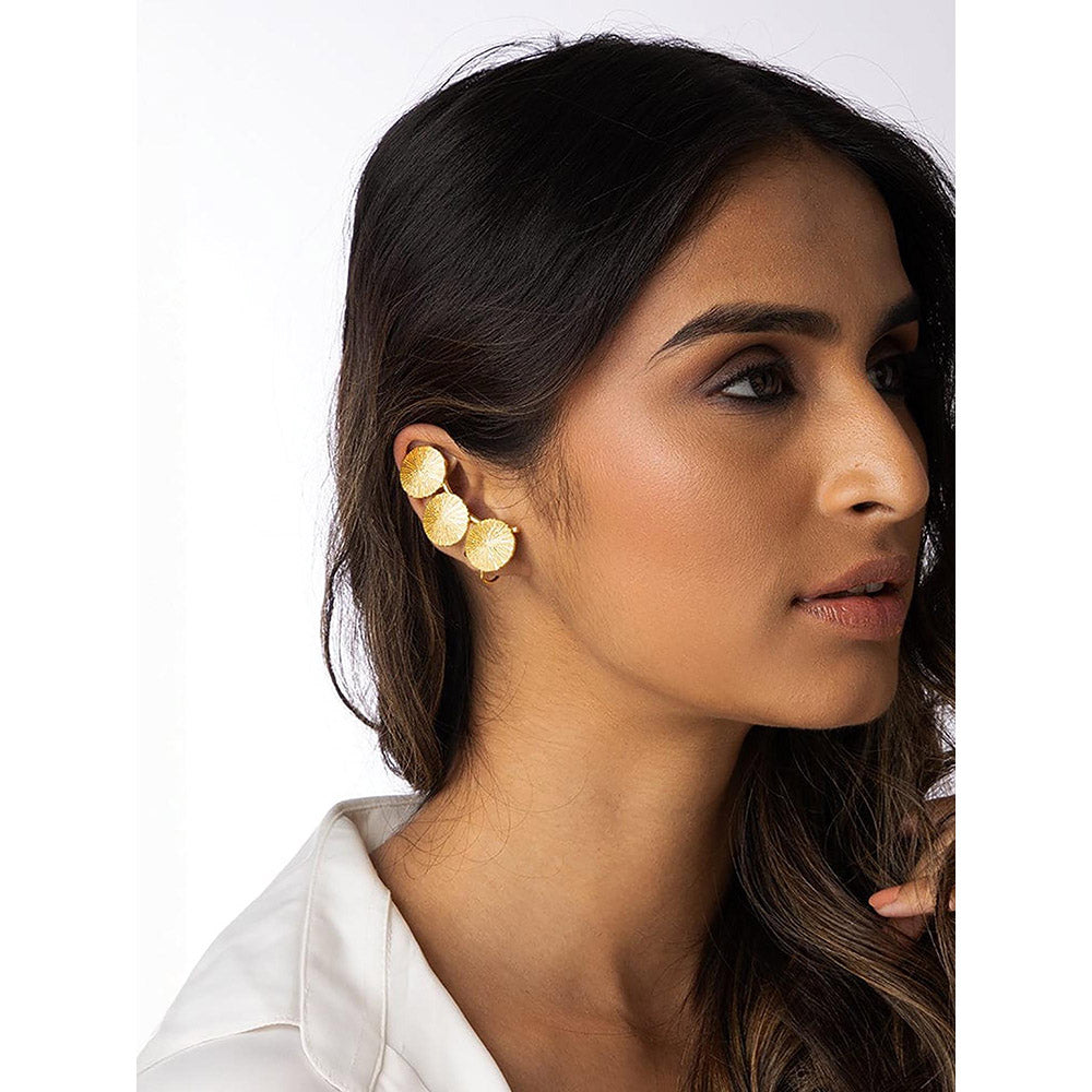 Joules By Radhika Triple Textured Earrings