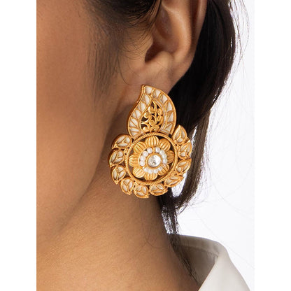 Joules By Radhika Stone Drop Flower Earrings