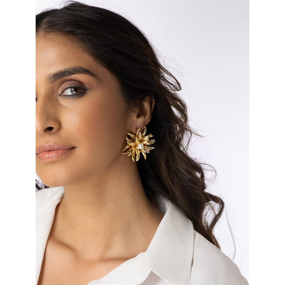 Joules By Radhika Golden Bloom Earrings