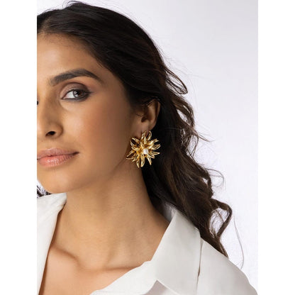 Joules By Radhika Golden Bloom Earrings