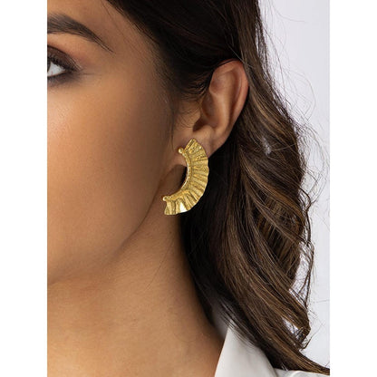 Joules By Radhika Ruffled Crescent Earrings