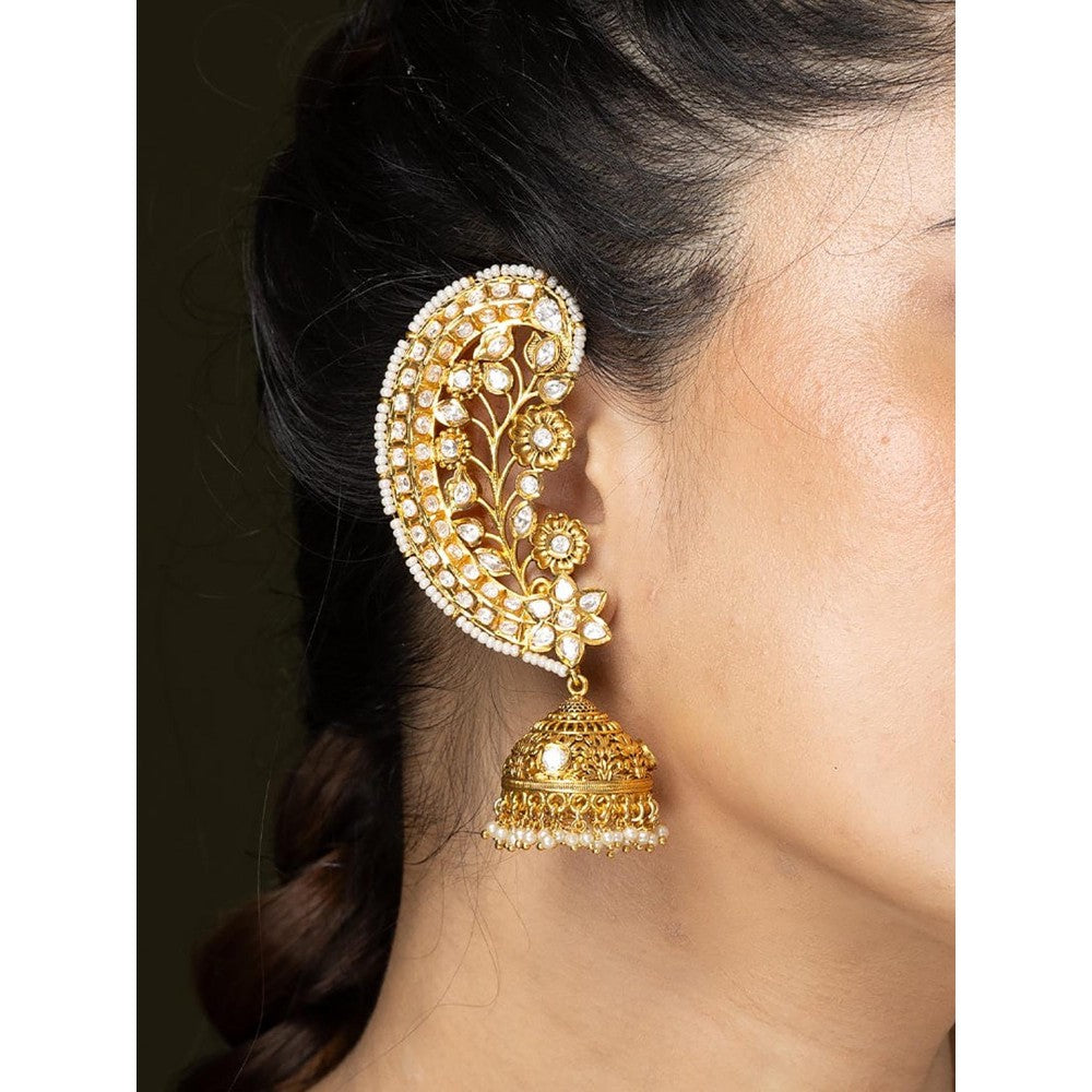 Joules By Radhika 2 In 1 Kaanphool Cuff Earrings