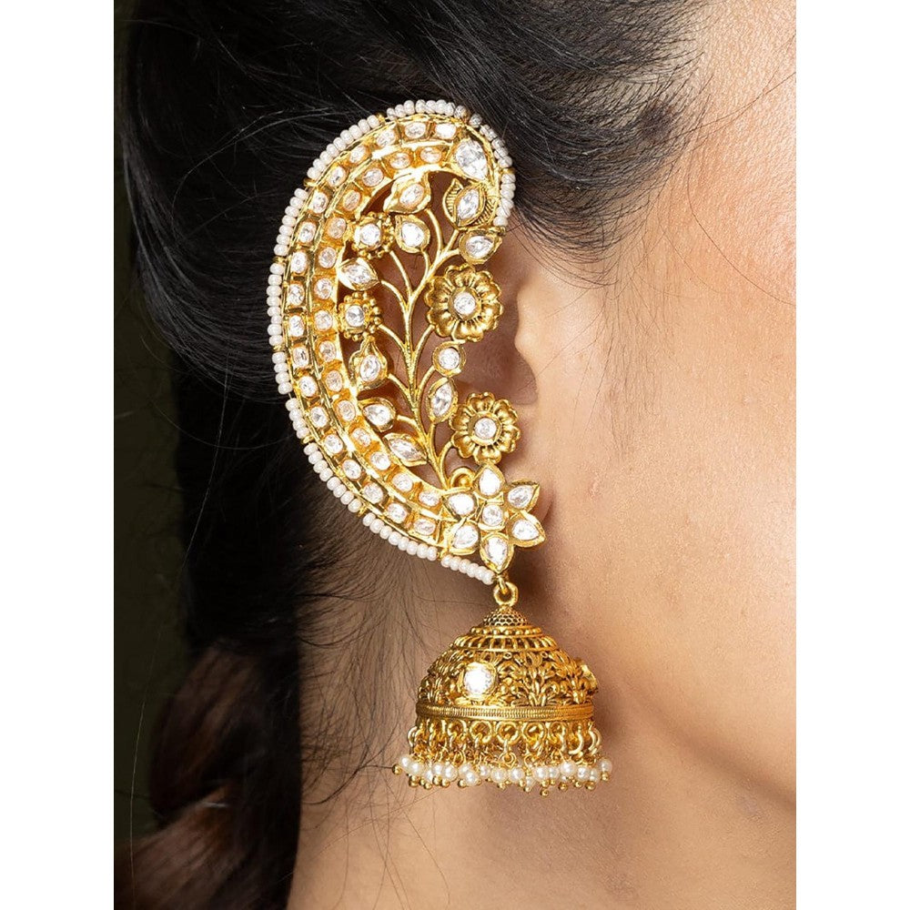 Joules By Radhika 2 In 1 Kaanphool Cuff Earrings