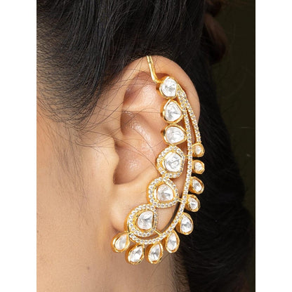 Joules By Radhika Polki Climber Earrings