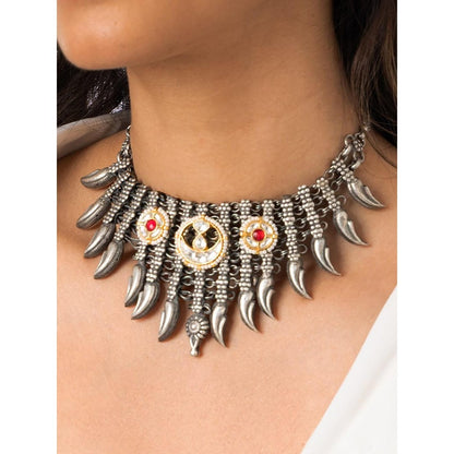 Joules By Radhika Ornate Tribal Statement Necklace
