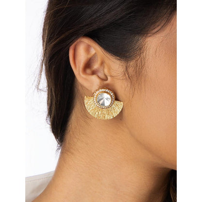 Joules By Radhika Tassel Fan Stud Earrings