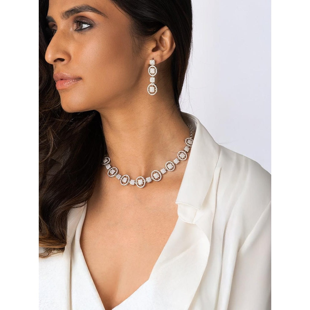 Joules By Radhika Circle Gemstone Necklace Set