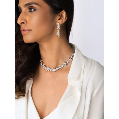 Joules By Radhika Circle Gemstone Necklace Set