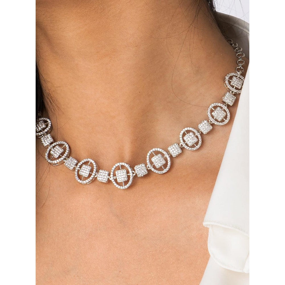 Joules By Radhika Circle Gemstone Necklace Set