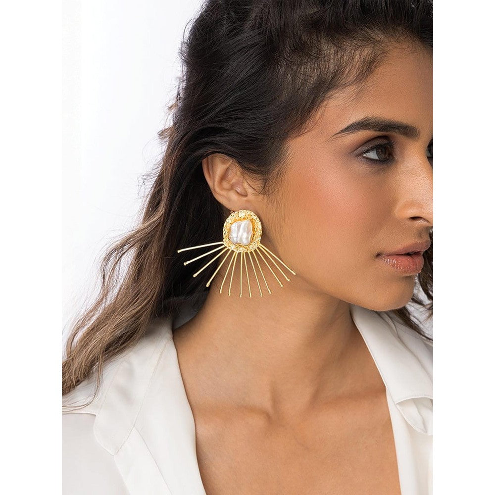 Joules By Radhika Sunburst Plaque Earrings