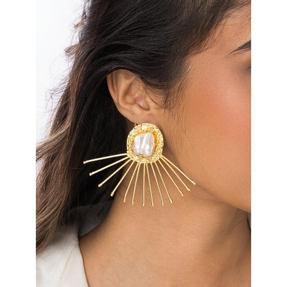 Joules By Radhika Sunburst Plaque Earrings