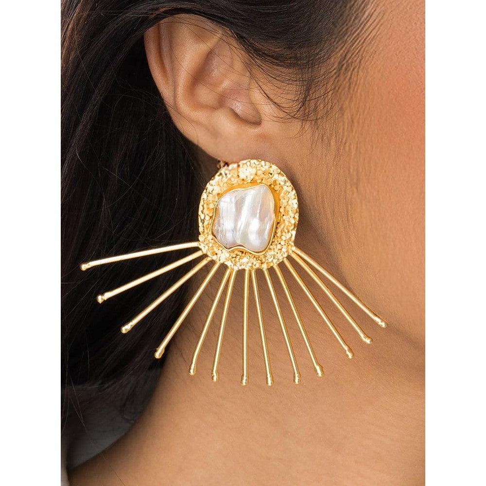 Joules By Radhika Sunburst Plaque Earrings