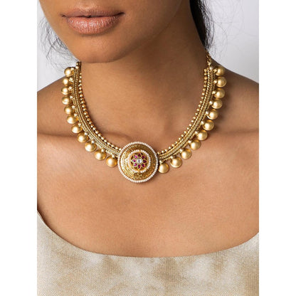 Joules By Radhika Structured Bead Necklace Set