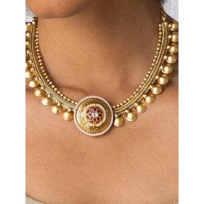 Joules By Radhika Structured Bead Necklace Set