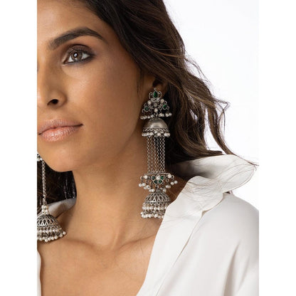 Joules By Radhika Ornate Layered Bell Earrings