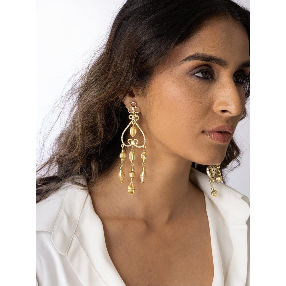 Joules By Radhika Heart Filigree Drop Earrings