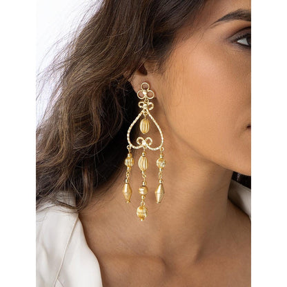Joules By Radhika Heart Filigree Drop Earrings