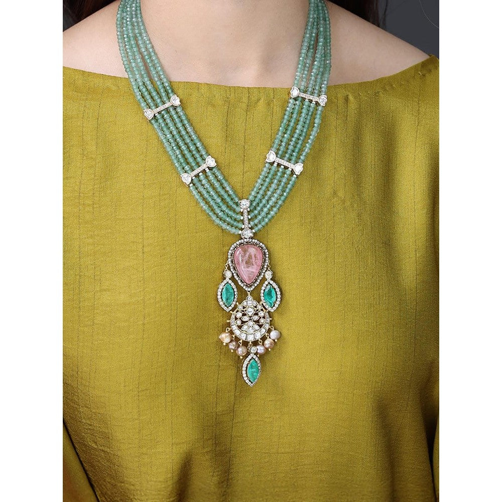 Joules By Radhika Verdant Multi-Strand Heart Necklace