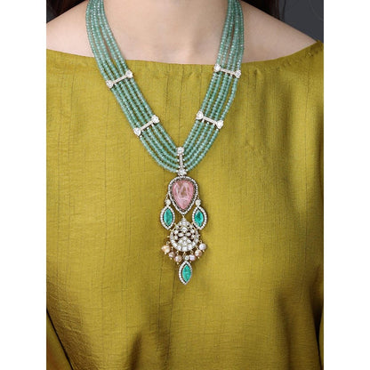 Joules By Radhika Verdant Multi-Strand Heart Necklace