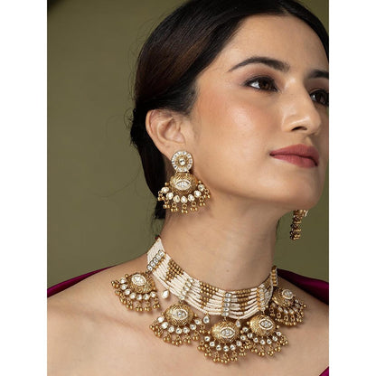 Joules By Radhika Jhoomer Dome Wedding Necklace Set