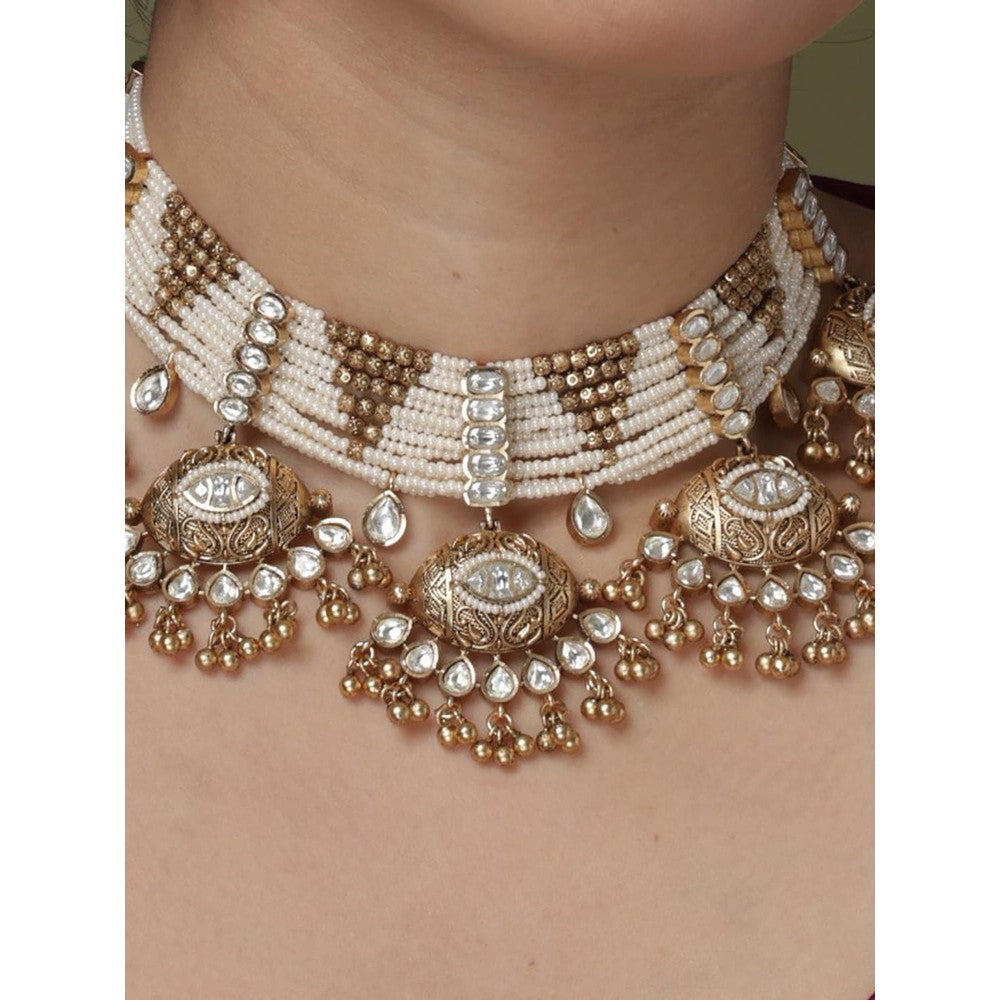 Joules By Radhika Jhoomer Dome Wedding Necklace Set