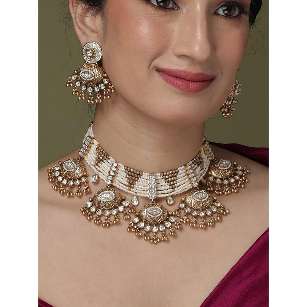 Joules By Radhika Jhoomer Dome Wedding Necklace Set