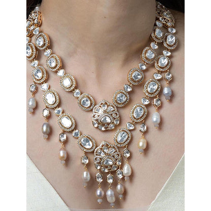 Joules By Radhika Royal Aura Layered Necklace Set