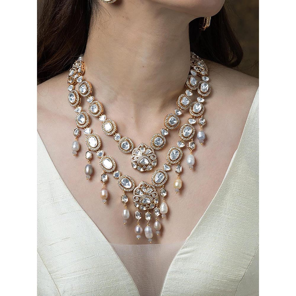 Joules By Radhika Royal Aura Layered Necklace Set