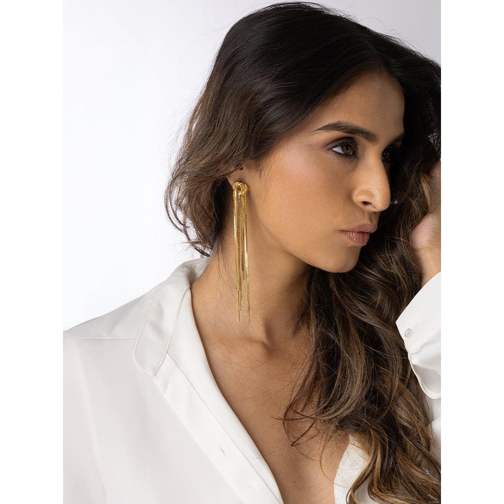 Joules By Radhika Contemporary Tassel Drop Earrings