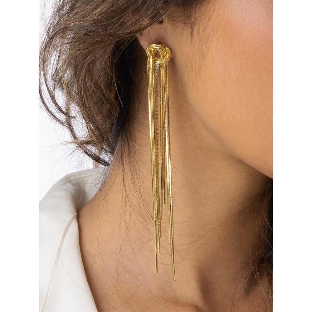 Joules By Radhika Contemporary Tassel Drop Earrings