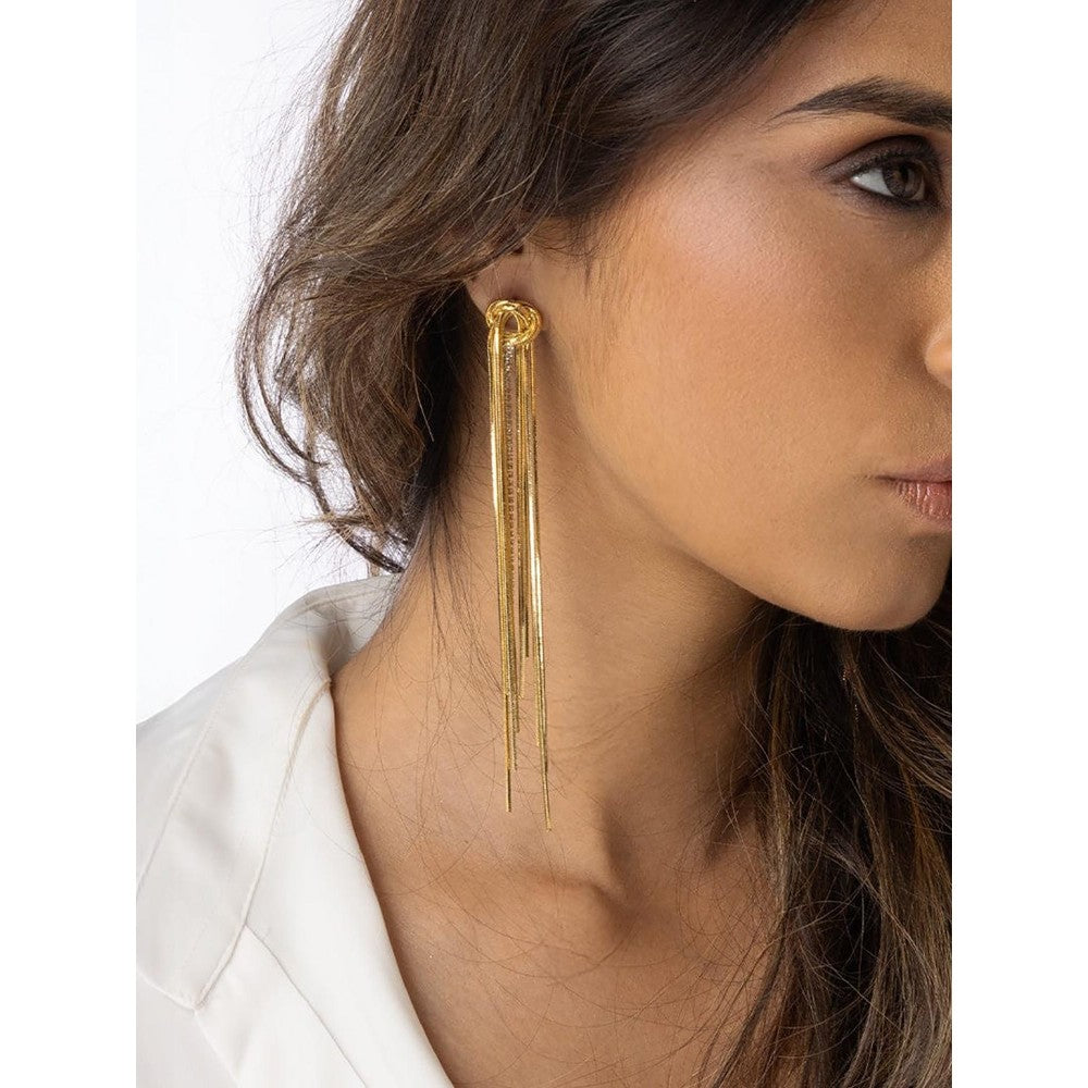 Joules By Radhika Contemporary Tassel Drop Earrings