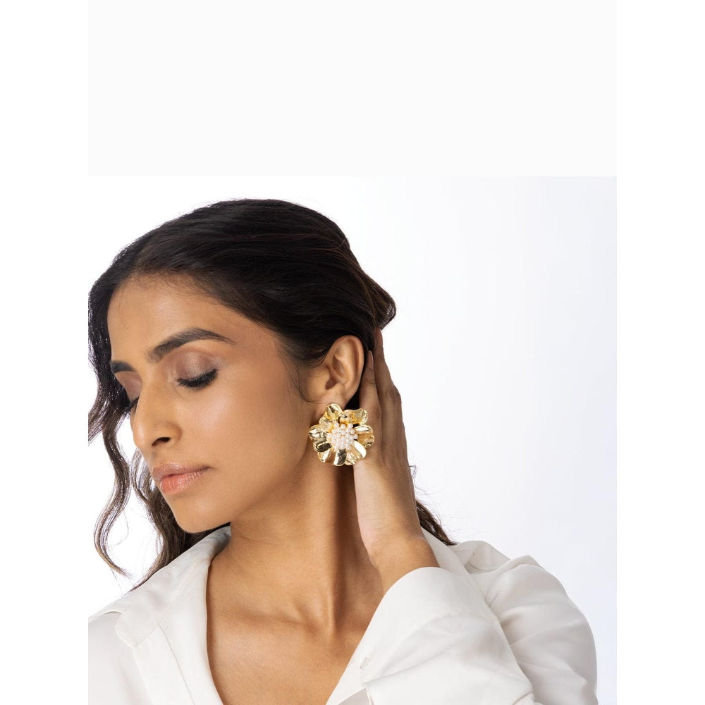 Joules By Radhika Gilded Bloom Stud