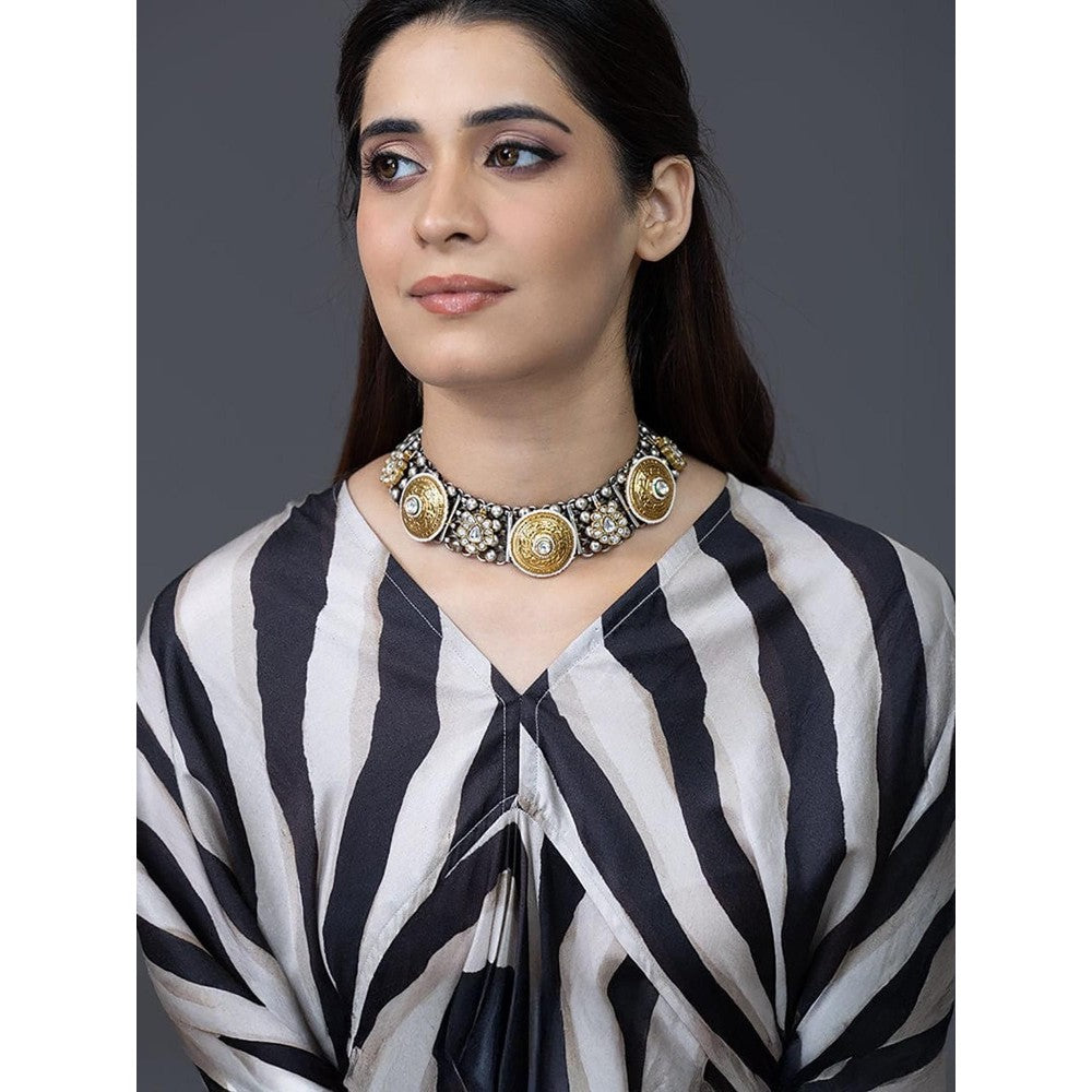 Joules By Radhika Two-Tone Filigree Choker Necklace